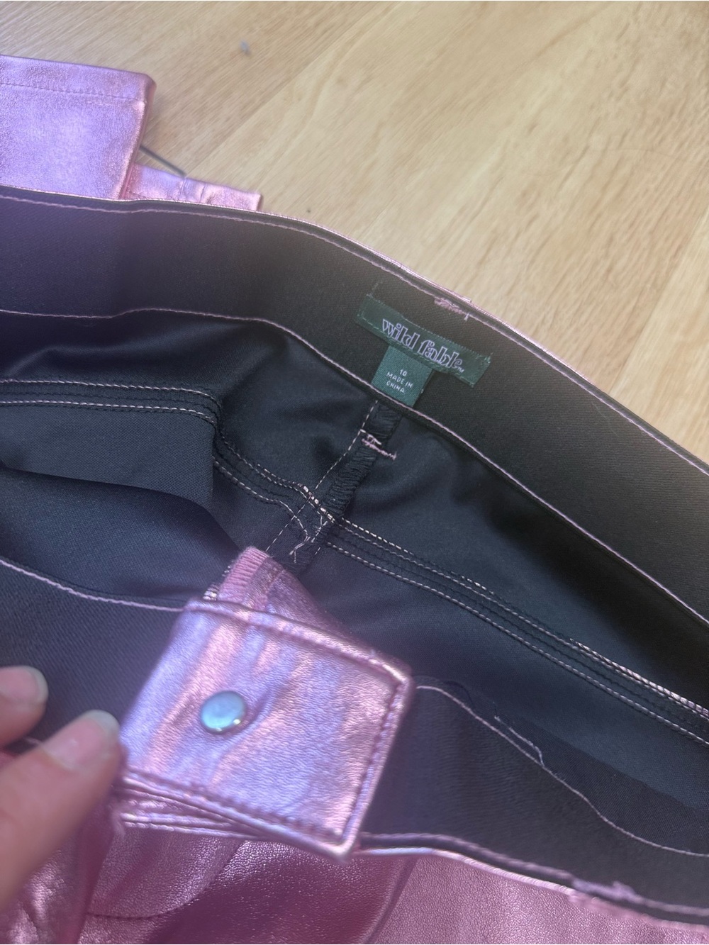 wild fable Metallic Rose High-Rise Pants - Picture 2 of 4